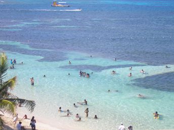 Colombia, San Andres island, beach, shallow water