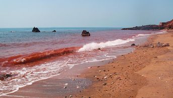 Iran, Hormuz island, Red beach