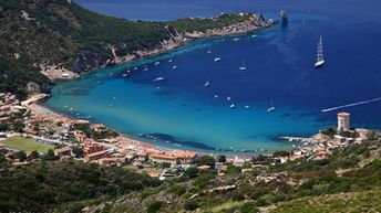 Italy, Giglio, Campese beach