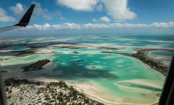 Kiribati, Kiritimati island (Christmas Island), lagoon, aerial view