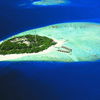 Maldives, Fihalhohi Island Resort, aerial view