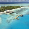 Maldives, Meemu atoll, Medhufushi, aerial view