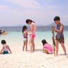 South Korea, Udo island, Seobin beach, children