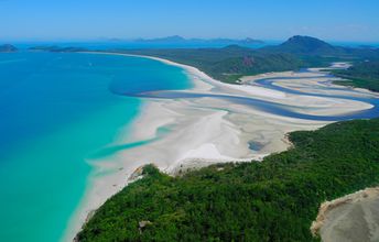 Australia, Whitsunday island, aerial view