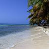 Belize, Palencia, Laughing Bird Caye island, white sand