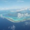 Bora Bora island, aerial view