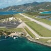 BVI, Beef Island, Tortola airport, aerial view
