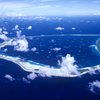 Cook Islands, Manihiki atoll, aerial view