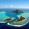 French Polynesia, Maupiti atoll, aerial view