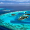 Grenadines, Tobago Cays islands, aerial view