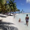 Guadeloupe island, Sainte-Anne beach, visitors