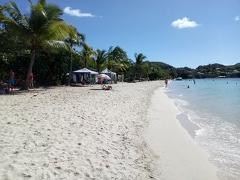Martinique island, Pointe Marin beach (left)