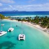 Mayreau island, Carnash Bay, aerial view