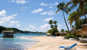 Saint Vincent island, Young Island beach