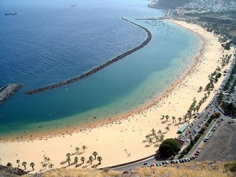 Spain, Canary Islands, Tenerife island, Las Teresitas beach