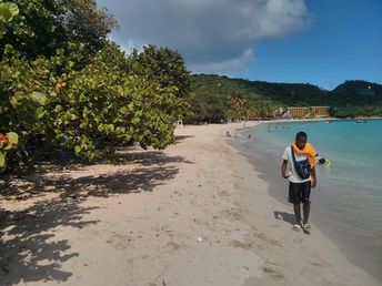 American Virgin Islands (USVI), St. Thomas island, Lindberg Bay beach