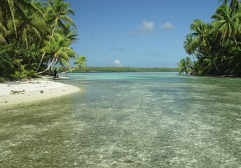 Cook Islands, Rakahanga atoll, two motus