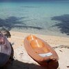 French Polynesia, Ahe Atoll, beach, kayaks
