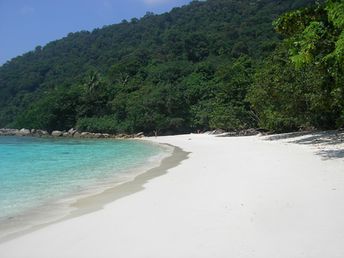 Malaysia, Perhentian Islands, Blue Lagoon, white sand