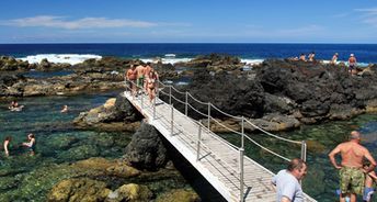 Azores, Terceira island, Biscoitos beach