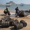 China, Pingtan island, fishermen