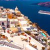 Greece, Santorini island, cruise ship