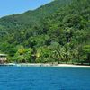 Honduras, Guanaja island, view from water
