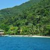 Honduras, Guanaja island, view from water