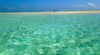 Japan, Amami, Yoron island, sandbank