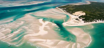 Mozambique, Bazaruto archipelago, aerial view