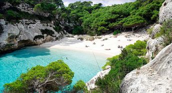 Spain, Menorca isl, Cala Macarelleta beach
